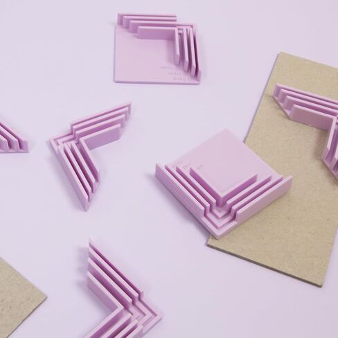 Craftelier - Set of 8 L-Shape Cardboard Edges/Squares for 1.5 mm, 2 mm and 3 mm Thicknesses | Includes a Cardboard Kit Storage Bag | Turquoise Color in Saudi Arabia