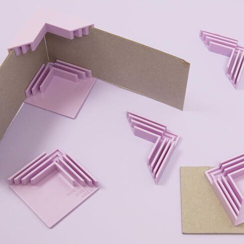 Craftelier - Set of 8 L-Shape Cardboard Edges/Squares for 1.5 mm, 2 mm and 3 mm Thicknesses | Includes a Cardboard Kit Storage Bag | Turquoise Color in Saudi Arabia