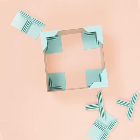 Craftelier - Set of 8 L-Shape Cardboard Edges/Squares for 1.5 mm, 2 mm and 3 mm Thicknesses | Includes a Cardboard Kit Storage Bag | Turquoise Color in Saudi Arabia