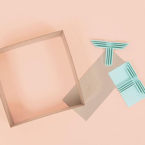 Craftelier - Set of 8 L-Shape Cardboard Edges/Squares for 1.5 mm, 2 mm and 3 mm Thicknesses | Includes a Cardboard Kit Storage Bag | Turquoise Color in Saudi Arabia