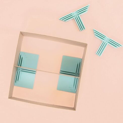 Craftelier - Set of 8 L-Shape Cardboard Edges/Squares for 1.5 mm, 2 mm and 3 mm Thicknesses | Includes a Cardboard Kit Storage Bag | Turquoise Color in Saudi Arabia