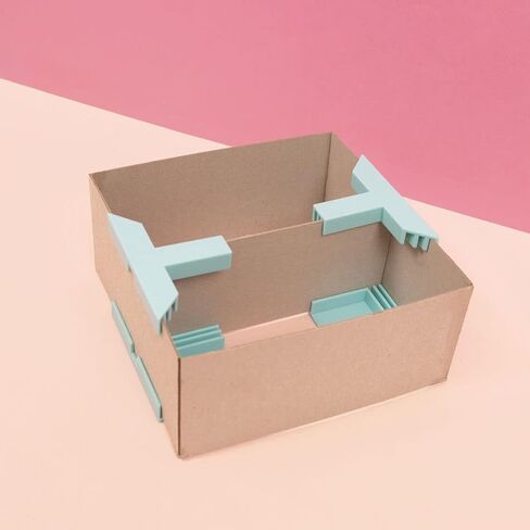 Craftelier - Set of 8 L-Shape Cardboard Edges/Squares for 1.5 mm, 2 mm and 3 mm Thicknesses | Includes a Cardboard Kit Storage Bag | Turquoise Color in Saudi Arabia