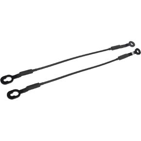 Motoforti Rear Tailgate Cables, Lift Gate Support Straps Pickup, for Chevy S10 1994-1998, 38534, 15683449,Metal, Rubber, Black, 1 Pair