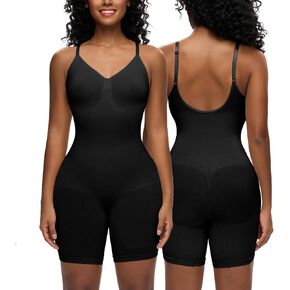 SHAPRDEZI Shapewear Bodysuits For Women Low Back Seamless Shapewear Tummy Control One Piece Butt lifter Body Shaper