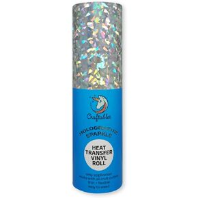 صفائح فينيل HTV ثلاثية الأبعاد من الكريستال الفضي بطول 6 أقدام. فينيل نقل الحرارة بالليزر اللامع للقمصان أو الأقمشة التي تصنعها بنفسك، حديد على الفينيل، سهل القطع والأعشاب in Kuwait