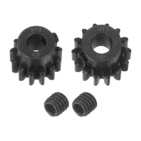 uxcell Mod 1.5 Pinion Gear Set 8mm Shaft 13T 14T Motor Gears Hardened Steel Pinion Gear for RC Car (2pcs)