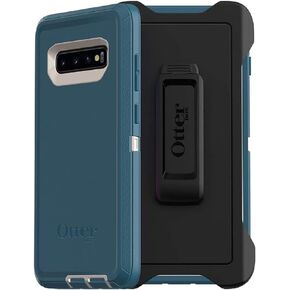 OtterBox Defender Series Screenless Edition Case for Galaxy S10+ (Only) - Holster Clip Included - Non-Retail Packaging - Big Sur (Pale Beige/Corsair)