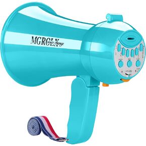 Mini Megaphone Bullhorn with Voice Changer Function | Built-in Siren & Record | Portable Speaker for Kids, Adults, Cheerleading and Party（Teal） in Kuwait
