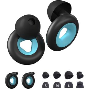 سدادات أذن عازلة للضوضاء للنوم - سدادات أذن للنوم والتركيز - زوجان من سدادات الأذن المرنة المصنوعة من السيليكون القابلة لإعادة الاستخدام لتقليل الضوضاء، سدادة أذن للأشخاص الذين ينامون على الجانب وحساسين للضوضاء in Kuwait