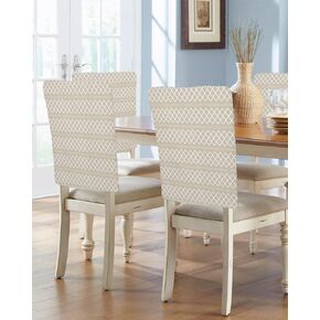 Beige Geometric Chair Back Cover, Dining Chair Protector Covers, Modern Abstract Art Plaid Aesthetics Chair Covers Removable Chair Slipcovers for Weeding Banquet Party 19"x20", 6 Pack