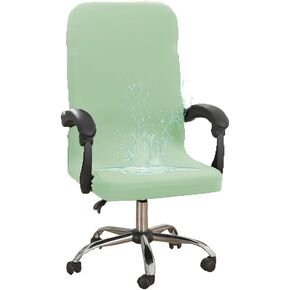 Office Chair Covers, Water Resistant Stretch Computer Chair Slipcover with Durable Zipper Universal Fit Boss Modern Simplism Style High Back Chair (M, Smoke-Gray)