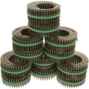 Muro #8 x 2" Yellow Zinc Square Drive Flathead Twin Thread Wood Screws for Speed Driver