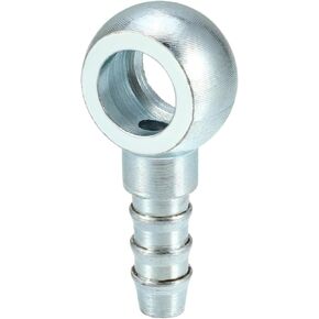 ACROPIX 10mm Diameter 7.5 mm OD Banjo Hose Barb Bolt Fittings Universal Banjo Fitting Fuel Line Adapter Connector for Motorcycle Car Silver Tone - Pack of 1