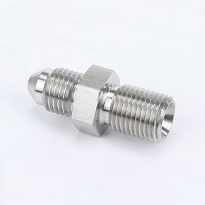 Male M12 x 1.25 Metric Thread to -3 AN Flare Adapter Stainless Steel