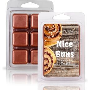Nice Buns - Sticky Cinnamon BUN Scented Wax MELT - Funny 1 Pack - 2 Ounces - 6 Cubes