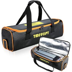 TMEOIIPY Ebike Battery Bag, Large Capacity Safe Bag Fireproof Bag for Lipo Battery Charging and Storage, Portable Fireproof Lipo Bag Ebike Accessories for Home Travel (20 x 6.3 x 6.3in)