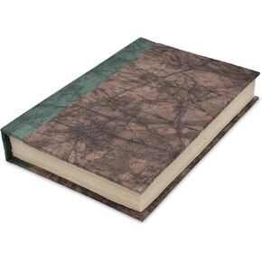 مجلة الكتابة البيئية النيبالية مع ورق لوكتا مصنوع يدويًا سميك للغاية، مقطوع بشكل نظيف، مصنوع في جبال الهيمالايا في نيبال، 6x9 بوصة (الجوز، ملحمة)