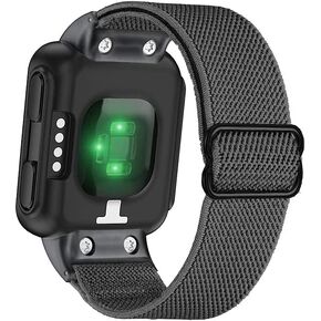 Stretchy Loop Nylon Strap Compatible with Garmin forerunner 35/30 Approach S10 Bands Replacement Accessory