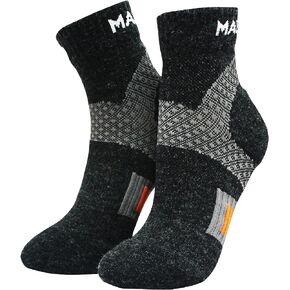Merino Wool Above Ankle Cushioned Hiking Socks for Running, Hiking, Cycling, Camping, Ankle Socks, Arch Support