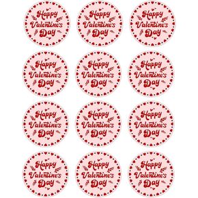 FaCraft Happy Valentine's Day Stickers Valentines Day Gift Tags Stickers Valentine to from Labels Stickers Valentines Stickers for Kids Envelopes Seal Boxes Cards Valentines Party Favor Decorations
