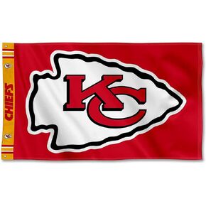 Kansas City Chiefs Printed Header 3x5 Foot Banner Flag