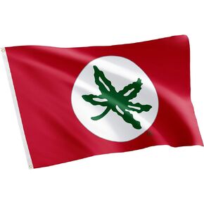 Desert Cactus Ohio State University Flag Buckeyes OSU Flag Banners 100% Polyester Indoor Outdoor 3x5 feet Flags (Style 19)