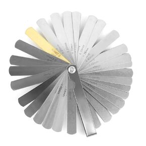 Universal Feeler Gauge Set Stainless Steel Thickness Gauge 32 Blades for Measuring Gap Width and Thickness for Guitar, Spark Plug, Piston Measure