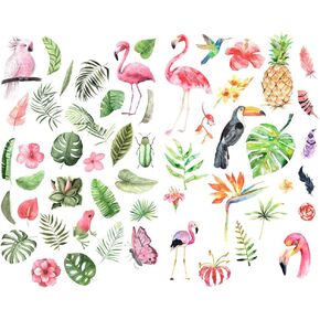 Seasonstorm Flamingo Leaves Kawaii Aesthetic Happy Planner Diary Journal Stationery Scrapbooking Stickers Travel Art Supplies
