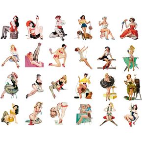 Seasonstorm Vintage Beauty Girls Precut Waterproof Decoration Notebook Planner Stickers Scrapbooking Diary Sticky Paper Flakes (PK456)