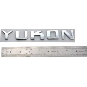 1x Yukon Nameplate Emblem Letter Badge 3D Replacement for GMC Yukon Sierra (Black)