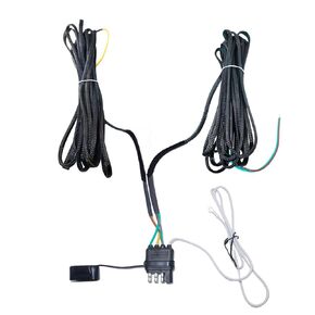 22FT 4-Pin 5-Wire Trailer Wiring Harness with Nylon Net Tube Protection, for Rewiring Both-Side Taillights on Trailers, Compatible with Wishbond Trailer Light Kit 4-Way Flat 5-Wire Trailer Plug