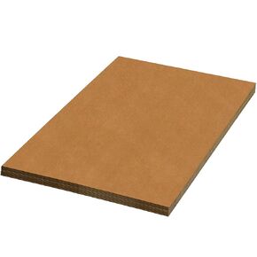 BOX USA Corrugated Cardboard Sheets, 20" x 14", Kraft (Pack of 50), (BSP2014)