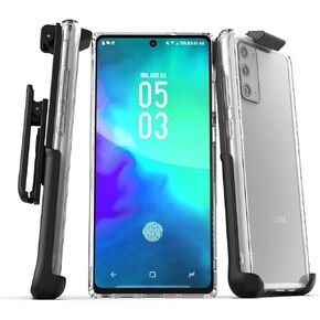 Encased Galaxy Note 20 Belt Clip Case (2020) Slim Clear Back Cover with Holster for Samsung Note 20