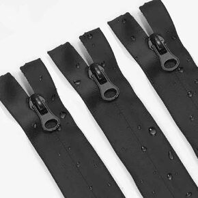 4pcs 20inch Waterproof Zippers Black #5 Nylon Separating Waterproof Zippers for Sewing Jacket,Outdoor Gear,Raincoat,Down Coats,ski Suit,Tent,Backpacks,Clothes 50cm(20")
