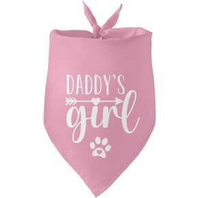 Daddy's Girl Dog Bandana Funny Cute Pink Dog Bandana Pet Dog Gender Reveal Triangle Pet Bibs Accessories for Birthday Wedding Party Photo Prop Accessories for Dog Lovers Owner Gift