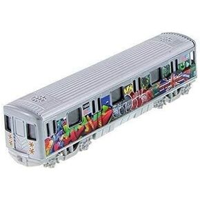 New York City Metro Subway with Latino Union Jack Graffiti 7" Diecast Model 1:100 Scale in Saudi Arabia