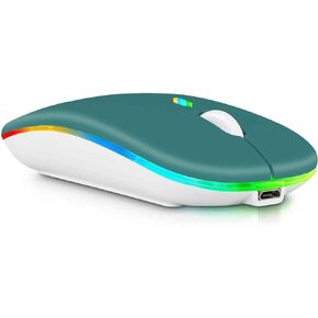 UrbanX Bluetooth Rechargeable Mouse for Dell Latitude 5420 Laptop Bluetooth Wireless Mouse Designed for Laptop/PC/Mac/iPad pro/Computer/Tablet/Android Pure White