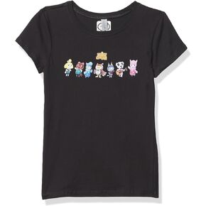 Nintendo Line Animal Crossing Girl's Solid Crew Tee