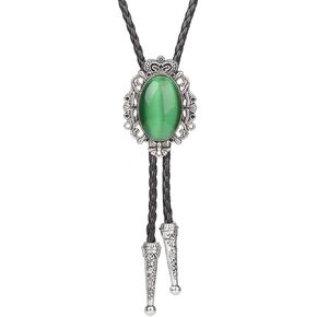 Jeilwiy Bolo Tie for Men Natural Stone Crown Bolo Tie Westwern Ties Cowboy Necktie Native American Bolo Tie for Women Boys