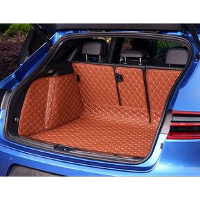 Customized Floor Mats Compatible with Porsche Macan Full Coverage Protection Front Rear Floor Liners Beige