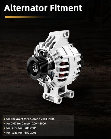 OCPTY Alternator for 2.8 3.5L For Chevy Colorado For GMC Canyon For Isuzu I250 I350 2004-06 GL-625 Automotive Replacement Alternators in Saudi Arabia