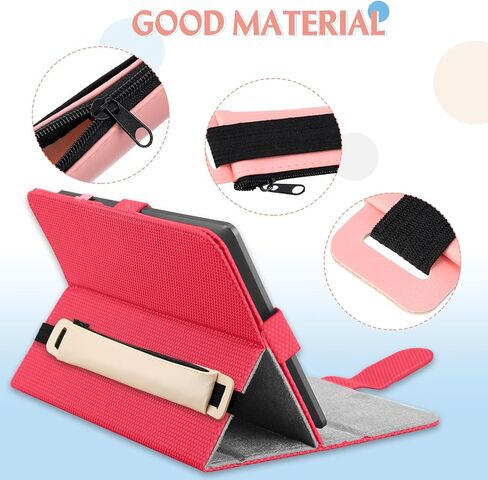 4 قطع حامل أقلام لأجهزة الكمبيوتر المحمول، حامل أقلام من جلد البولي يوريثان، حقيبة أقلام، حامل أقلام الرصاص لمخطط الكمبيوتر المحمول مع حزام مطاطي، وردي أزرق كاكي أسود in Kuwait