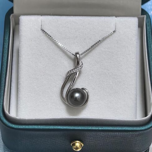 Gifts for Women Wife-Tahitian Black Pearl-Necklace-Gift for Wife Wedding Birthday Anniversary Jewelry-Mom Girlfriend Her Mothers Day Gifts for Mom Women Valentines Day Christmas Day Gifts in Saudi Arabia