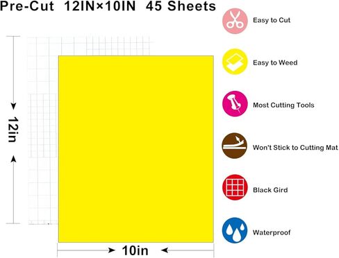 Blue Self Adhesive Vinyl 45 Pack 12" x 10" Inch Sheets for All Craft Cutters, Party Decoration, Sticker, Car Decal, Waterproof and Easy to Weed & Cut, for Indoor & Outdoor Projects in Saudi Arabia