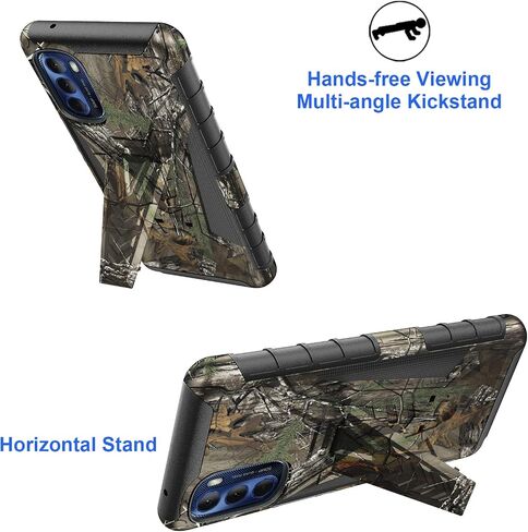 Ailiber Compatible with Motorola Moto G 5G 2022 Case, with Screen Protector, Swivel Belt Clip Holster with Kickstand, Heavy Duty Full Body Shockproof Protector Phone Cover for Moto G 5G 2022-Camo in Saudi Arabia