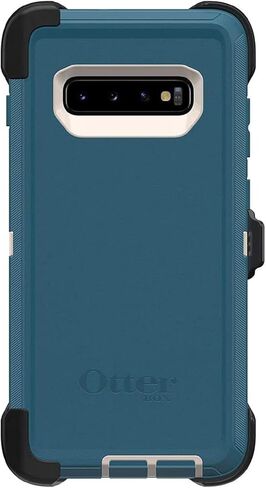 حافظة OtterBox Defender Series بدون شاشة لهاتف Galaxy S10+ (فقط) - يتضمن مشبك الحافظة - عبوة غير قابلة للبيع بالتجزئة - Big Sur (بيج شاحب/قرصان) in Saudi Arabia