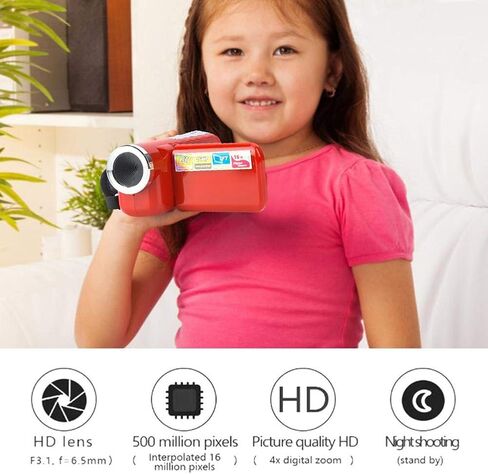 01 كاميرا TFT LCD متينة صغيرة الحجم 16X HD للتصوير الفوتوغرافي DV، كاميرا فيديو رقمية، لسباق الدراجات (أحمر) in Saudi Arabia