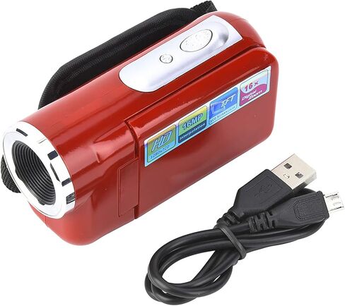 01 كاميرا TFT LCD متينة صغيرة الحجم 16X HD للتصوير الفوتوغرافي DV، كاميرا فيديو رقمية، لسباق الدراجات (أحمر) in Saudi Arabia