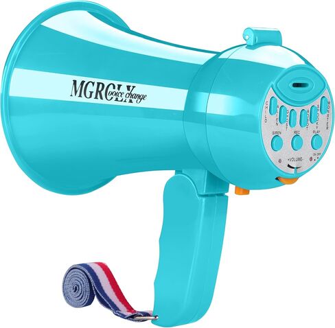 Mini Megaphone Bullhorn with Voice Changer Function | Built-in Siren & Record | Portable Speaker for Kids, Adults, Cheerleading and Party（Teal） in Kuwait