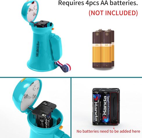 Mini Megaphone Bullhorn with Voice Changer Function | Built-in Siren & Record | Portable Speaker for Kids, Adults, Cheerleading and Party（Teal） in Kuwait